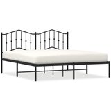 Maison Chic Kovinski Posteljni okvir - Dvoposteljna postelja - Zakonska postelja z vzglavjem črn 183x213 cm, (21692776) Cene