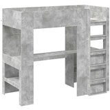  Okvir kreveta na kat s stolom Betonski sivi 100 x 200 cm | shoptok.hr
