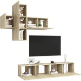  7-dijelni set TV ormarića boja hrasta sonome od iverice | shoptok.hr