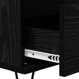  Kreveta Crni hrast 40 x 35 x 70 cm Obrađeno drvo i čelik | shoptok.hr