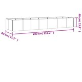  Povišena vrtna gredica 280 x 80 x 40 cm od čelika COR-TEN | shoptok.hr