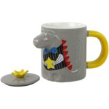  Siva šalica s dinosaurom 400 ml Cene