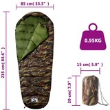 vidaXL Vreća za spavanje u obliku mumije za odrasle 3-4 godišnja doba | shoptok.hr