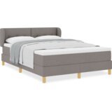  Postelja z vzmetnico - taupe, 140x190 cm, tkanina, (22051281) | Shoptok.si