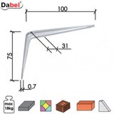 Dabel nosač police konzolni N1103 Bela 075×100/31/0,7mm Q 3304089