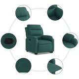 Naslonjač na podizanje od tkanine tamnozeleni | shoptok.hr