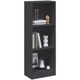 Ormarić za knjige s 3 razine sivi 40x24x109cm konstruirano drvo | shoptok.hr