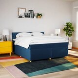  Krevet s oprugama i madracem plavi 180x200 cm od tkanine | shoptok.hr
