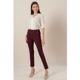 By Saygı Side Pockets, Buttons and Accessories, Lycra Stretchy Trousers Wide Size Range, Mink. Cene