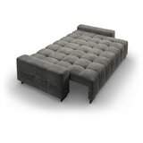 Cosmopolitan Design Siva žametna raztegljiva sedežna garnitura s prostorom za shranjevanje 250 cm Wicklow – | Shoptok.si
