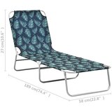  Sklopiva ležaljka za sunčanje od čelika i tkanine uzorak lišća | shoptok.hr