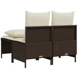  4-dijelni set vrtnih sofa od poliratana s jastucima smeđi | shoptok.hr