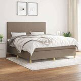  Box spring postelja z vzmetnico taupe 180x200 cm blago, (20791701) | Shoptok.si
