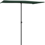  Vrtni suncobran s aluminijskim stupom 180 x 110 cm zeleni | Eponuda.com