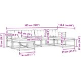  Set vanjskih sofa 6 kom. Bijela i crna | Eponuda.com