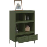  Visoka komoda maslinastozeleni 68x39x101,5 cm od čelika | shoptok.hr