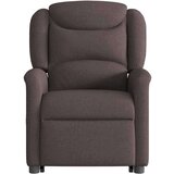  Naslanjač s funkcijo vstajanja temno rjavo blago, (21824696) | Shoptok.si