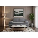 P & B ZOFA S POSTELJNO FUNKCIJO, siva tekstil, leseni material | Shoptok.si
