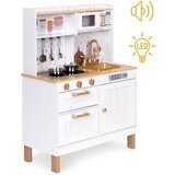 ECO TOYS Drvena kuhinja za decu sa ormarićima i 7 doadataka 7275