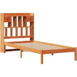  Knjižna postelja brez vzmetnice vošč. rjava 75x190 cm borovina, (21532601) | Shoptok.si