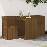 Balkonski set s 2 sjedala boja meda od masivne borovine | shoptok.hr