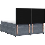  Boxspring krevet s madracem Tamnosiva 140 x 190 cm Baršun | shoptok.hr
