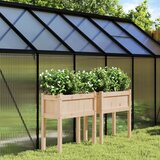Maison Chic Vrtno korito - Greda - Cvetlični Lonec z nogami 2 kosa trdna borovina, (21789261) | Shoptok.si