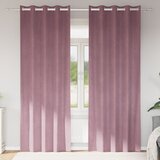 vidaXL Zavjese Tamno ružičaste Poliester 140 x 225 cm Zavjese s očima Cijene