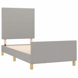  Okvir kreveta bez madraca svjetlosivi 90x200 cm od tkanine | shoptok.hr