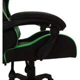  Igraća stolica s RGB LED svjetlima zeleno-crna od umjetne kože | shoptok.hr