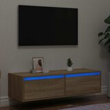 Maison Chic TV omarica - TV stojalo - Televizijska omarica z LED lučkami sonoma hrast 100X35,5x25 cm, (21701279) | Shoptok.si