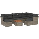  The Living Store Vrtna sedežna garnitura 10-delna z blazinami siv poli ratan - Vrtna Sedežna Garniture, (21451031) | Shoptok.si