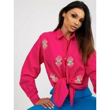 Fashion Hunters Fuchsia Oversized Button Shirt Cene