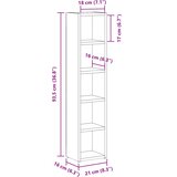  Ormarići za CD-ove 2 kom boja starog drva 21x16x93,5 cm drveni | shoptok.hr
