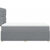  Krevet s oprugama i madrac svjetlosivi 120 x 200cm od tkanine | shoptok.hr