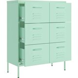 vidaXL Omarica s predali mint zelena 80x35x101,5 cm jeklo | Shoptok.si