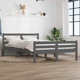  Okvir za krevet od masivnog drva sivi 140 x 200 cm | Eponuda.com