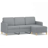  Trosjed s tabureom svjetlosivi 180 cm od tkanine | shoptok.hr