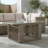  Stol za vrt Siva 100 x 55 x 37 cm PE Rattan i Staklo Cijene