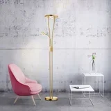 podna lampa helia zlatna sa čitačem just light