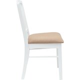  Trpezarijske stolice 2 kom. Čvrsto drvo od gume Bijelo Bijela 50 x 52,5 x 91 cm | shoptok.hr