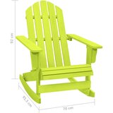  Stolica za ljuljanje Adirondack masivna jelovina zelena | shoptok.hr