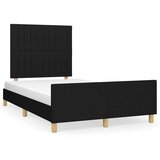 Maison Chic Posteljni okvir - Dvoposteljna postelja - Zakonska postelja brez vzmetnice črn 120x190 cm blago-J11649, (21775450) | Shoptok.si