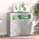  Komoda z LED lučkami betonsko siva 80x35x75 cm, (20656511) | Shoptok.si