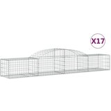  Obokane gabion košare 17 kosi 300x50x40/60 cm pocinkano železo, (21000207) | Shoptok.si