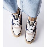 Gemre Beige and navy Mireault sneakers | Shoptok.si
