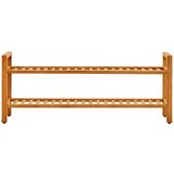  Stalak za cipele s 2 police 100x27x40 cm od masivne hrastovine | shoptok.hr