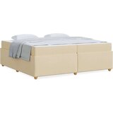  Konstrukcija postelje z vzmetnico krema 200 x 200 cm blago, (5000127499) | Shoptok.si