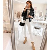 Gemre Black faux leather biker jacket Tricia | shoptok.hr