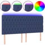 Maison Chic LED Posteljno vzglavje - Vzglavna omarica - Nočna omarica modro 200x7x118/128 cm blago, (21710048) | Shoptok.si